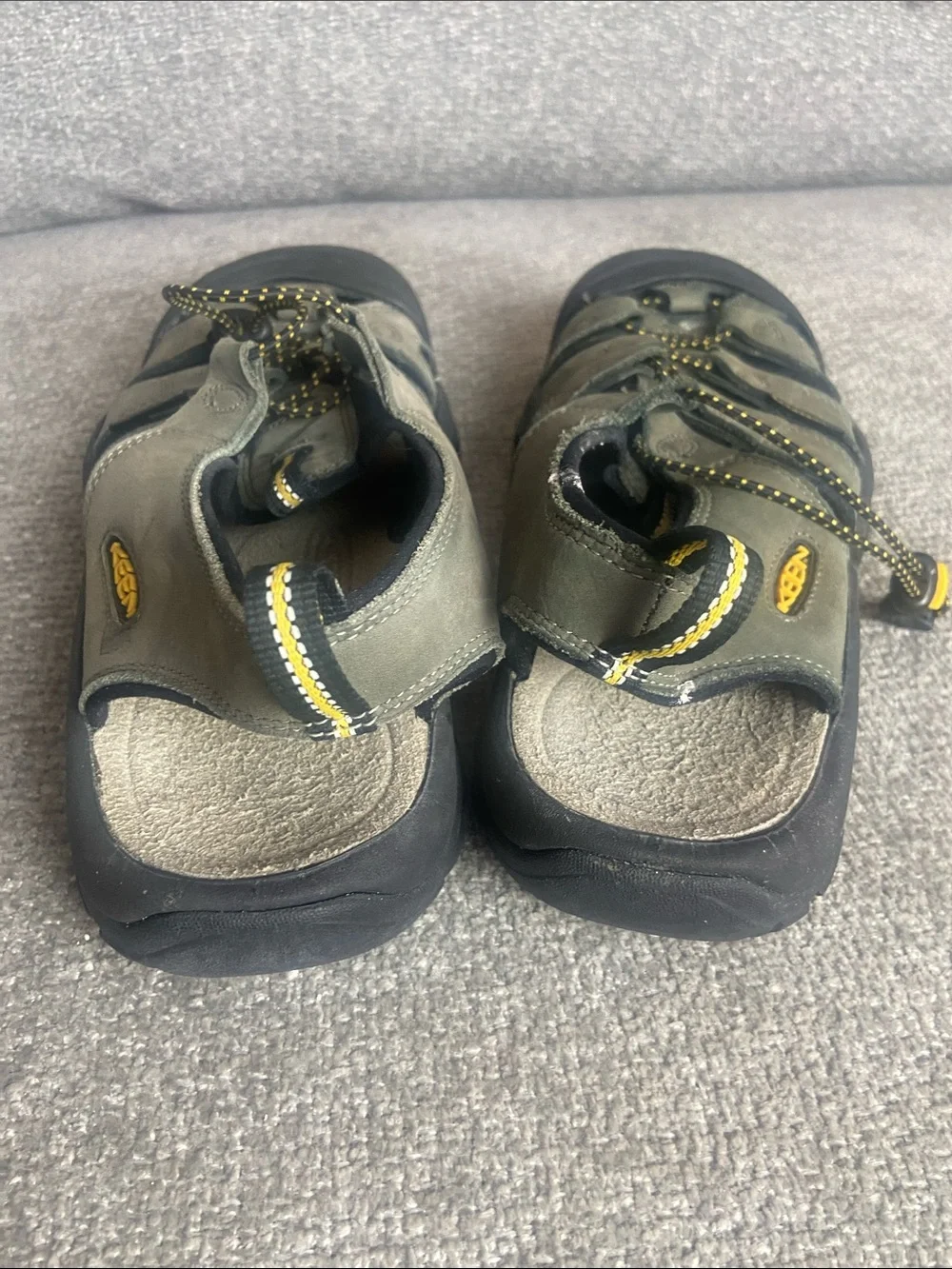 Keen Men’s Closed-Toe Sandals in Olive Green with Black Toe